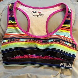 Fila Sport Women's Multicolor Medium Support Sports Bra Sz L